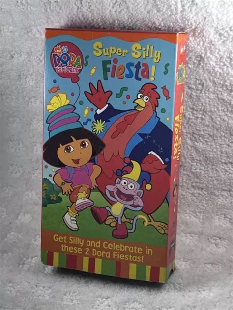 Dora The Explorer Super Silly Fiesta Vhs Nickelodeon Black