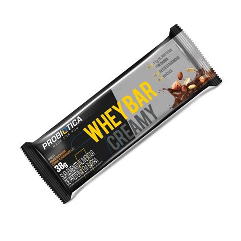 Barra Whey Bar Creamy G Probi Tica Hardcore Suplementos