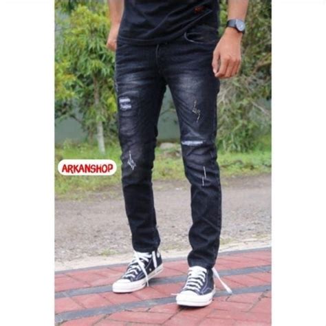 Jual Celana Jeans Pria Lykosdenim R Ripped Destroy Bikers Original