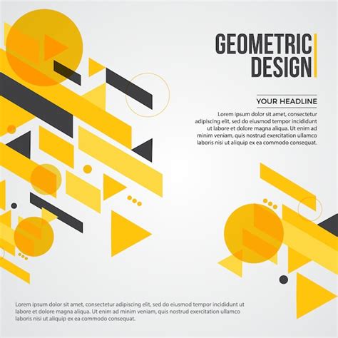 Premium Vector Geometric Yellow Abstract Style Background