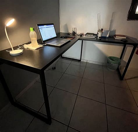 Mesa de Escritório em L Estilo Industrial 1 50mX1 50m Kuadra Trevalla