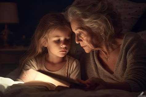 Premium Photo Mother And Daughter Enjoying Bedtime Story Together