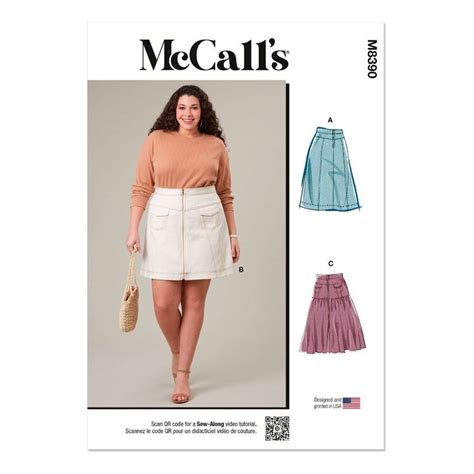 Mccalls M8390 Misses Skirts Pattern White