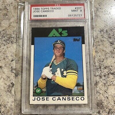 1986 Topps Traded 20T Jose Canseco Rookie RC PSA 9 Mint EBay