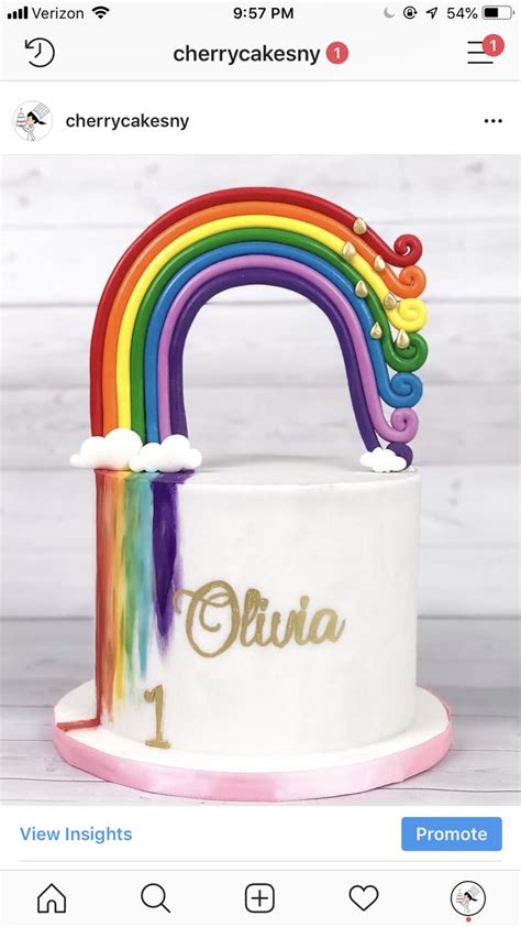 Pin by \u043E\u043A\u0441\u0430\u043D on детские торты | Rainbow birthday cake, Rainbow unicorn ...