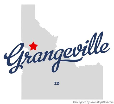 Map of Grangeville, ID, Idaho