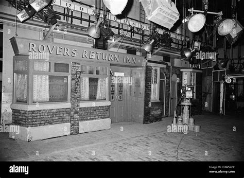 Coronation street house set Black and White Stock Photos & Images - Alamy