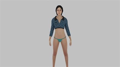 3D Model Woman In Bikini VR AR Low Poly CGTrader