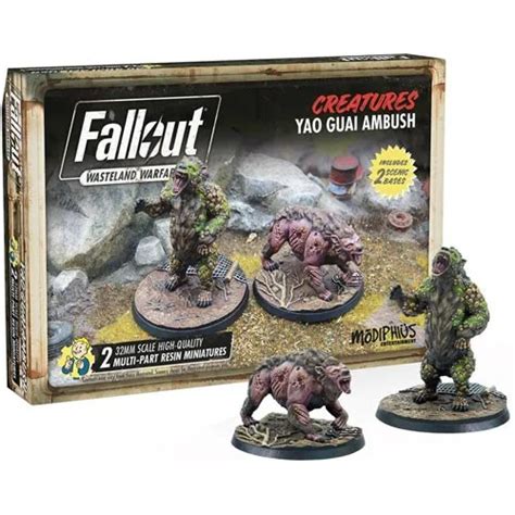 Fallout Wasteland Warfare: Creatures Yao Guai Ambush - Valhalla Hobby