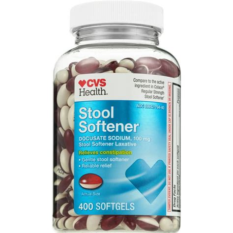 Cvs Regular Strength Stool Softener Docusate Sodium 100 Mg Softgels