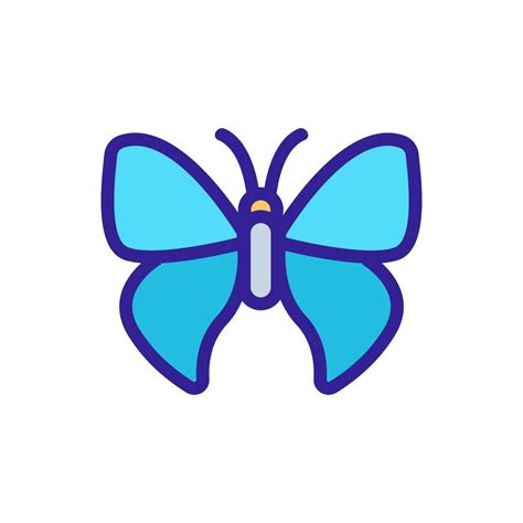 Schmetterling Icon Vektor Isolierte Kontursymbolillustration