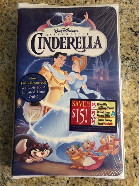 Mavin Cinderella Vhs Walt Disney Masterpiece Collection New Sealed