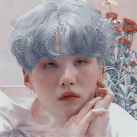 𝘐𝘤𝘰𝘯 𝘈𝘦𝘴𝘵𝘩𝘦𝘵𝘪𝘤 𝘉𝘭𝘶𝘦 Min Yoongi Blue Hair Aesthetic Suga