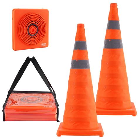 Vevor Traffic Safety Cones In Collapsible Traffic Cones Pvc