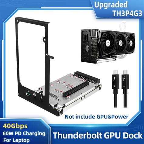 TH3P4G3 Thunderbolt Compatible GPU Dock Laptop To External Graphic