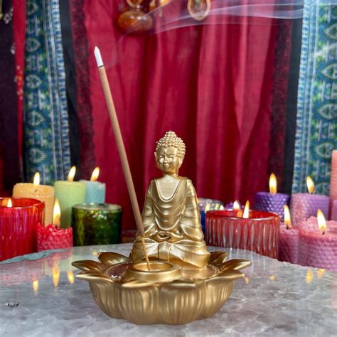 Sage Goddess Golden Buddha Incense Burner For Compassion