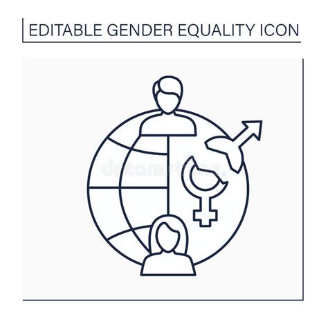 Gender Gap Line Icon Stock Vector Illustration Of Corporate 223629456