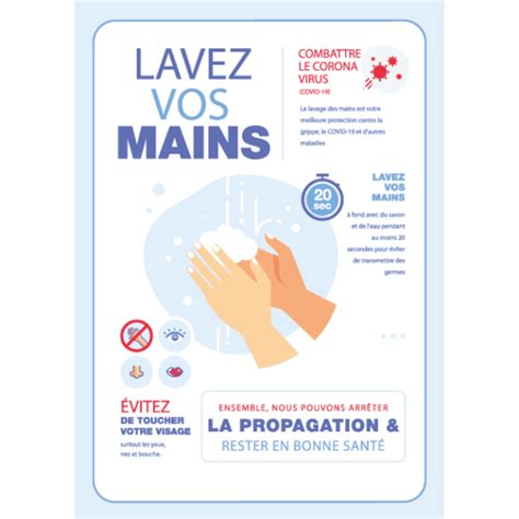 Panneau Lavez Vos Mains Jeune Public Signalétique Sanitaire