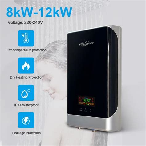 Tankless Hotel Intelligent Volts Hot Electric Kw Instant Shower Water Heater Bathroom
