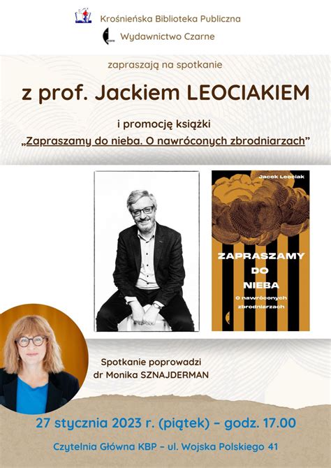 Jacek Leociak Spotkanie W Kro Nie Skiej Bibliotece Publicznej