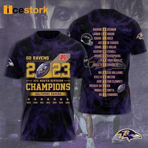 Go Ravens 2023 Afc North Division Champions Shirt Icestork