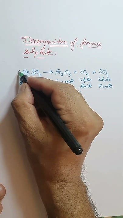 Endothermic Reaction Decomposition Of Ferrous Sulphate Youtube