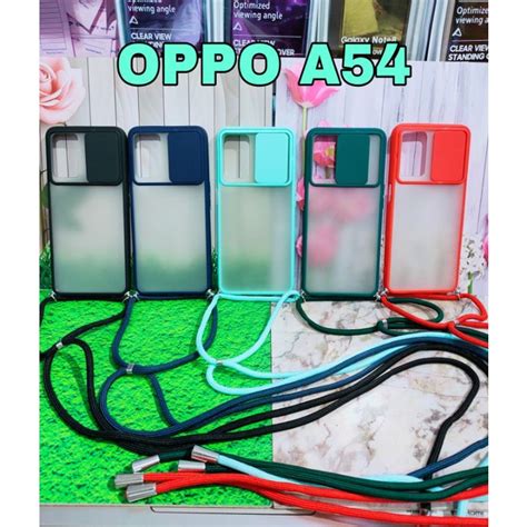 Jual OPPO A54 CASING SOFT CASE DOVE SLIDING CAMERA PLUS TALI LAYNARD