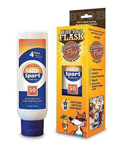 Secret Hidden Sunscreen Flask To Sneak Alcohol Anywhere