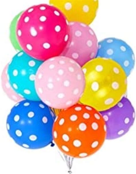 Polka Dots 12 Inches Party Balloons 8 Pieces Samaroo S Limited