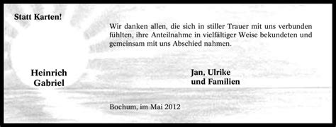 Traueranzeigen Von Heinrich Gabriel Trauer In NRW De