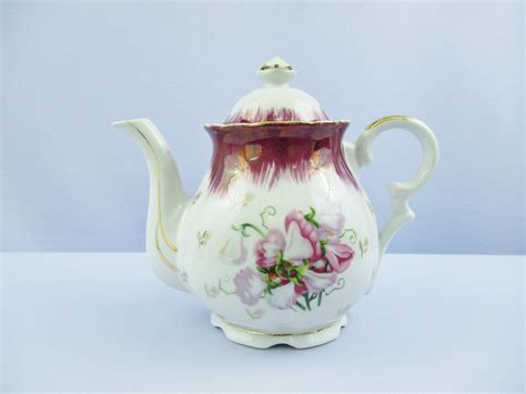 Royal Crown Porcelain England Tea Pot Hand Painted - Etsy