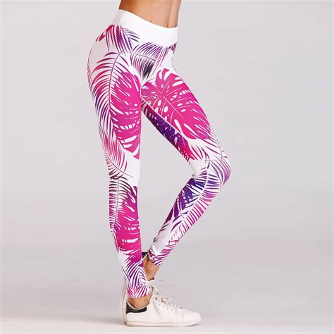 Fashion Design Leggings Women Red Printing Fitness Legging Silm Stretch