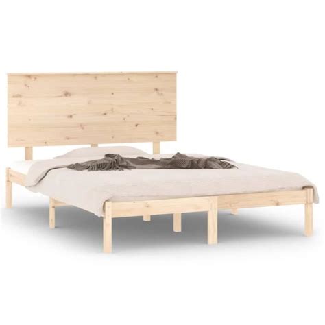 Cadre De Lit En Bois Massif 120x190 Cm QQMORA Petit Double