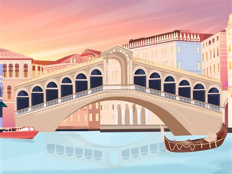 Venice Rialto Bridge by Elif Çalışkan on Dribbble