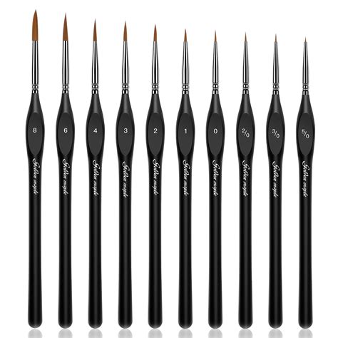 Amazon.com: Golden Maple Detail Paint Brushes Set 10pcs Miniature ...