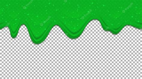 Premium Vector Green Dribble Slime On Transparent Background