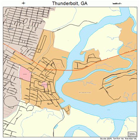 Thunderbolt Georgia Street Map 1376364