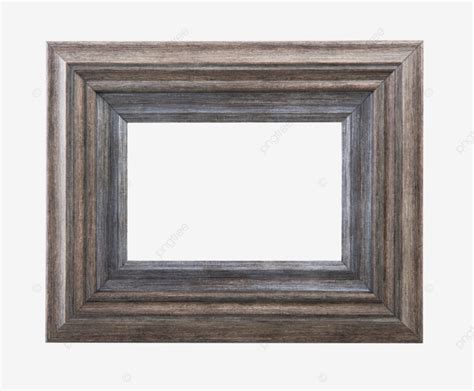 Wood Frame Isolated On White Parchment Rectangle Wood Object PNG