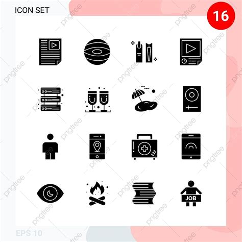 16 Vector Hd PNG Images Vector Pack Of 16 Icons In Solid Style