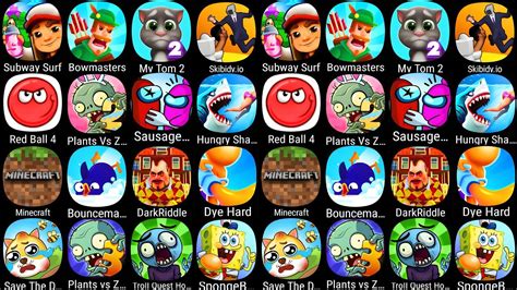 Subway Surf My Tom Skibidi Io Red Ball Minecraft Bouncemasters