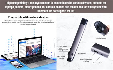 Wireless Optical Pocket Pen Mouse With Stylus Function Ghz Usb