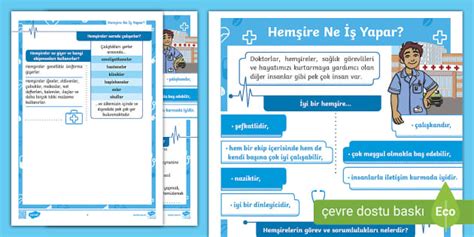 Hemşire Ne iş Yapar Okuma Parçası ve Sorular Twinkl