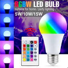 Lampada Bulbo Led Rgb E27 Bivolt 3w 5w 10w Cores Controle Remoto