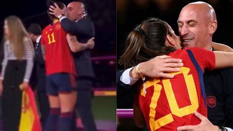 Spain FA Chief's Surprise Kiss To Jenni Hermoso During World Cup Win ...