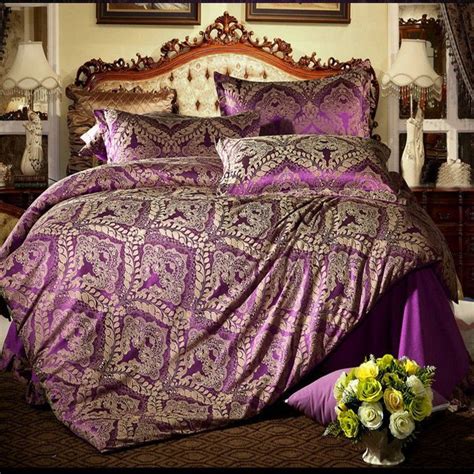 Buy 4pcs Noble Bedding Set Jacquard Satin Comforter