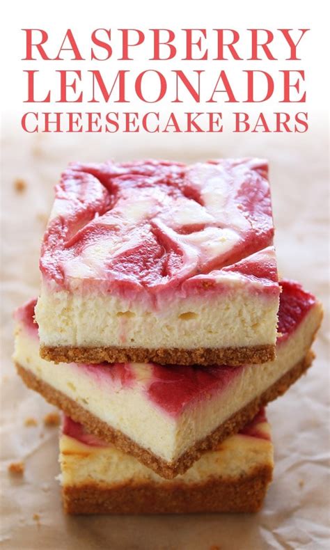 Raspberry Lemonade Cheesecake Bars Handle The Heat