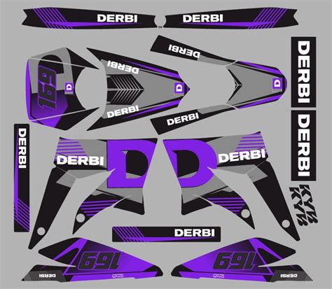 Kit D Co Derbi X Treme Racing Gotam Violet Kitdeco Moto Fr