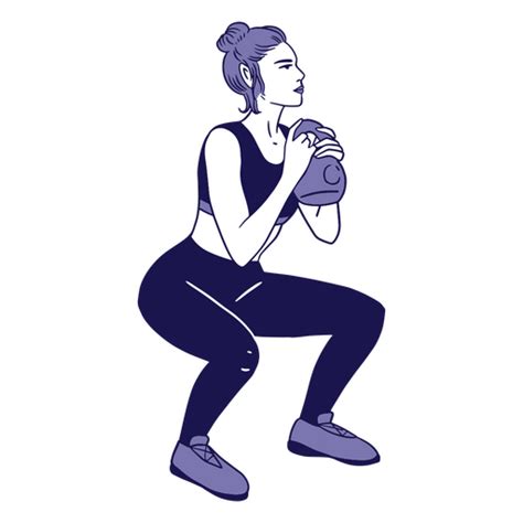 Woman Doing Squats Png And Svg Design For T Shirts