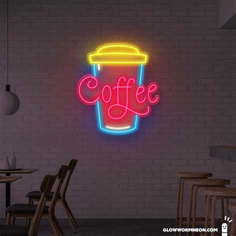 Tall Coffee Cup Neon Sign | Glowworm Neon