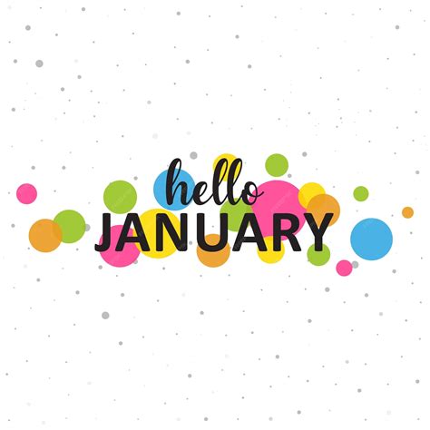 Premium Vector | Hello january. welcome january vector for greeting ...